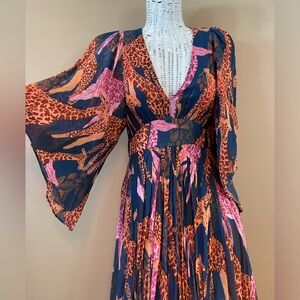 Farm Rio giraffe print dress XS